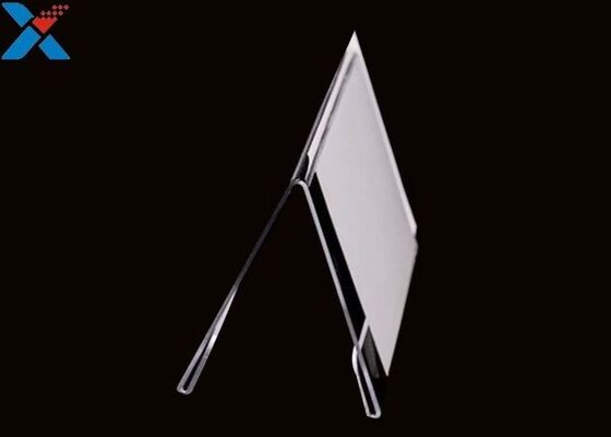 satın al 3mm V Şekli Akrilik Ekran Levhası Şeffaf Perspex Masa Tabela Tutucuları online manufacture