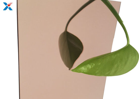 CE SGS ISO9001 Akrilik Ayna Levhası Gül Altın Özel Kesim